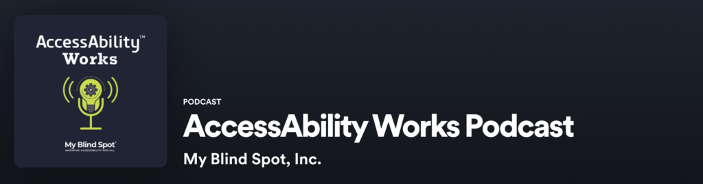 Screenshot from the podcast Accessability works podcast